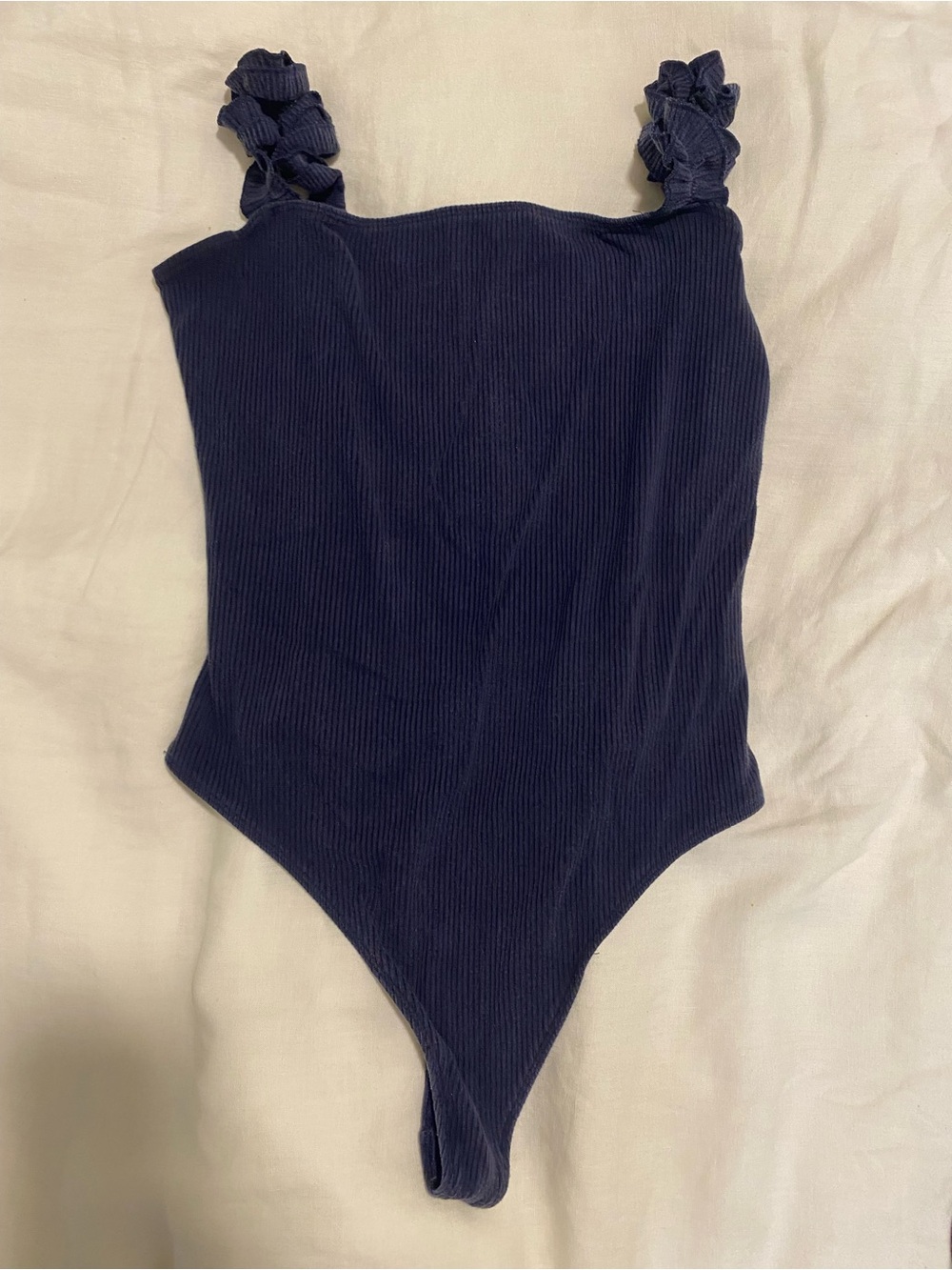 Sunday best ruffle strap bodysuit